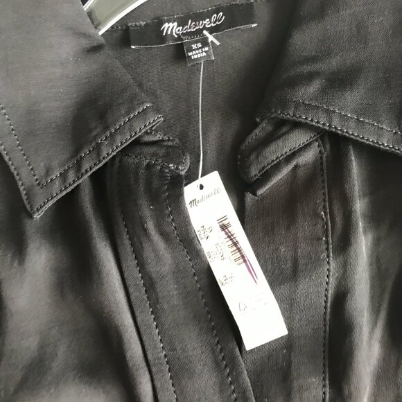 Madewell Sammy Utility Button-Front Mini Dress XS - Picture 14 of 16